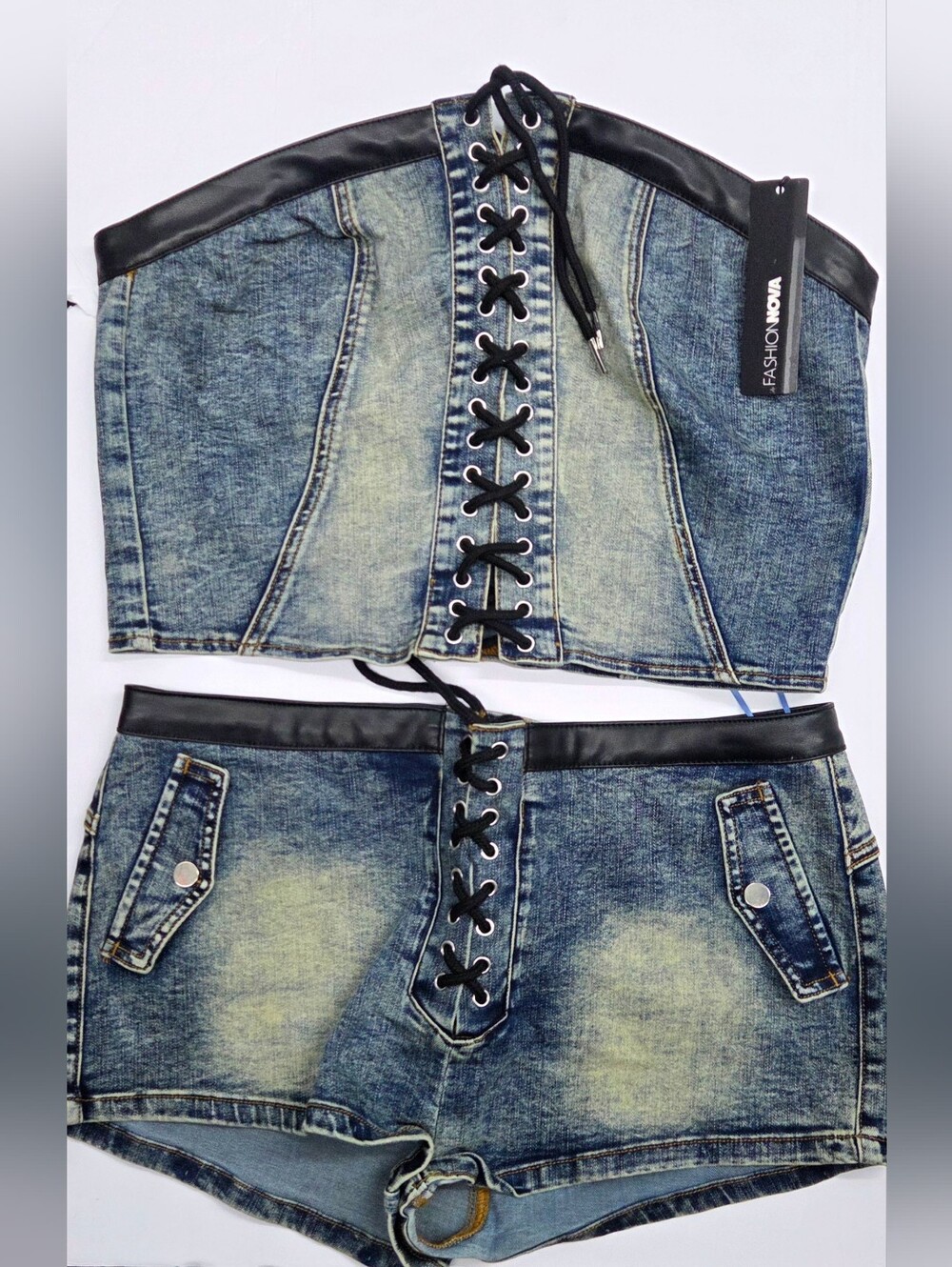 Denim Shorts Set - Picture 3 of 3